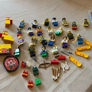 Lego collection- includes name tag with magnet, Pop badge,and new 43 piece set.